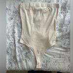 Double Zero Cream Ribbed Bodysuit Photo 0