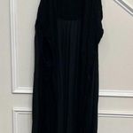 ZARA Pleated Flowing Open Front Vest Size XS Black Photo 0