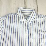 Madewell Women Blue/White Striped Long Sleeve Regular Fit Button Down Shirt XS Photo 5