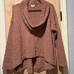 POL  Women's Cowl Neck Knit Sweater Size Medium Brown Mocha Textured Cozy Photo 0
