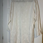 Cypress Soft Cream Cotton Fabric Oversized Cover Up Photo 5