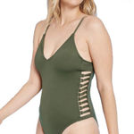 Shade & Shore  Olive Green Women's One-Piece Swimsuit  large Photo 0