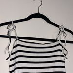 Forever 21  Black and White Striped A Line Stretch Skater Dress Tie Straps Photo 1