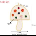 Teal Mushroom Pendant with Multicolored Gems Blue Photo 7