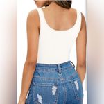 MANGOPOP Women's Scoop Neck Sleeveless Tank Top Sexy Bodysuit (270) Photo 3