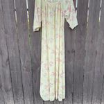 Vintage Mistee yellow floral Light Dress Size L Photo 9