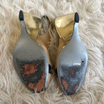 Via Spiga Women's Gold Wedge Heels Size 8 Metallic Slingback Formal Photo 5