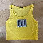 Barcode Sleeveless Tank in Yellow Photo 0