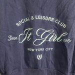 Grayson Threads  Navy Blue Crew Neck Sweater Photo 2