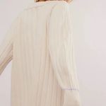 Free People Venus tunic Cream Cowl Neck Sweater size M oversized cozy Photo 3