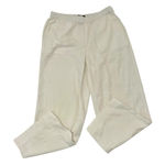 Banana Republic  Linen Blend Pull-On Straight Leg Pants Summer White size Medium Photo 0