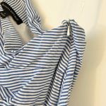 Banana Republic  One Shoulder Pleated Fit & Flare Pinstripe Dress Size 4 Photo 8