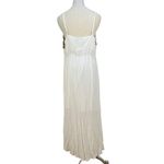 Forever 21 Cross Stitch Floral embroidered Maxi Dress White Rayon Photo 9