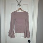 Free People We The Free / Good Find Striped Bell Sleeve Lettuce Hem Blouse Photo 6