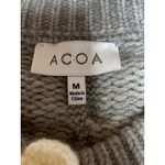 Acoa Women's Gray Cable Knit Floral Long Sleeve Crop Cardigan Sweater Top Size M Size M Photo 3