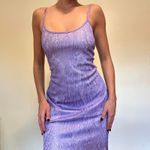 Vintage fringe dress beautiful Purple Size M Photo 2