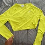 Gym Shark Neon Green Long Sleeve Crop Top Photo 3