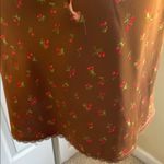 Wild Fable Cherry π Print Cottagecore Boho Floral Brown Slip Dress Photo 5