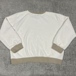 Anthropologie  Maeve Cozy Ringer Sweater Womens Large Ivory Oversized Top Photo 3