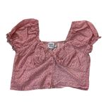 Princess Polly  Pink Floral Crop Top Women Size 6 | 46-41 Photo 2