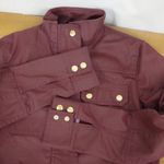 J.Crew  Treated Cotton Dark Crimson Field Coat Style Jacket Petite XS Photo 2