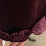 Loft Cutest Maroon Velvet Short Sleeve Top Photo 6