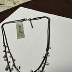 Monet  Rhinestone Gunmetal Adjustable Length Double Strand Station Necklace NWT Photo 2