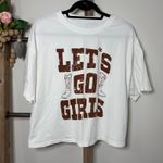 Womens White Lets Go Girls Graphic TShirt Country Western Boots Tee Size X Large Photo 1