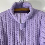 Aerie Chunky Cowl Neck Quarter Zip Long Sleeve Purple Sweater Size S Photo 7