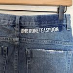 One Teaspoon - High-Waisted Denim Jean Shorts Rigid Cotton Festival Photo 4