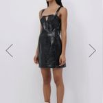 Jonathan Simkhai Standard Abra patent crinkle vegan leather bustier dress XS NWT Black Photo 17