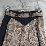 Cache Paris Womens 2 Piece Skirt Suit 4 Black Tan Baroque Jacquard Vintage 80s Photo 14