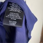 Heartloom Navy Blue Long Sleeve Blouse Cutout Pattern Size Medium Photo 6