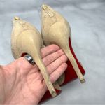 Christian Louboutin Decoupadiva 120 Suede Stiletto Heel Sandal Pumps Nude 35 Photo 9