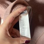 prAna  Brandie Sweater Textured Wool Blend Mock Neck Light Mauve Heather Sz M Photo 6