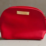 Salvatore Ferragamo Red Gold Cosmetic Makeup Travel Toiletry Zip Bag Photo 0