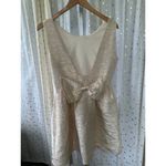 She + Sky NWT Zoey Metallic Gold Bow Back Pleated Cocktail Shift Dress M Size undefined Photo 2