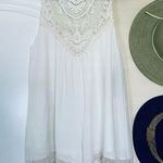 Anthropologie Paradise USA Embroidered Lace Dressy Flowy Romper/Jumpsuit - Ivory | Size: S Photo 0