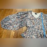 1. State  V-Neck Floral Dress in Blue and Cream Photo 7