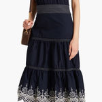 Veronica Beard VERONICA‎ BEARD Amaia cotton poplin midi dress Embroidered Size Small Photo 0