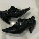 Aquatalia  by Marvin K Ankle Booties Black Patent Leather Side Zipper Women's 6.5 Photo 5