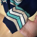 St. John  VINTAGE Santana Knit Rare Navy Chevron Cardigan Photo 1