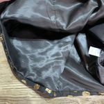 WHIT Women's Polka Dot Gold Foil Print Pocket Lined Mini Skirt Black Gold Size 2 Photo 3