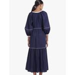 STAUD Demi tiered cotton blend poplin maxi dress Photo 1