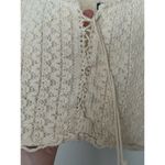 Cute American Eagle CS Boho Chic Cream Knit Crochet Smocked Tank Top Corset Size XS Photo 4