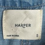 Anthropologie Harper Woodson Chambray Denim Jean Like Pocket Swing Tank Top Shirt Photo 6