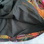 English Rose New  Metallic Floral Jacquard Mini Skirt Black Pink Photo 7