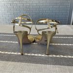 Steve Madden Theresa Gold Strappy Buckle Heels in Champagne Gold Size 9 Photo 7