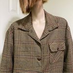 Houndstooth Vintage For Pete’s Sake Brown/Tan  Oversized Blazer Jacket Size L Photo 4
