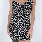 SheIn Women’s Floral Ditsy Black and White Mini Sunflower Sun Dress Size XS Photo 0